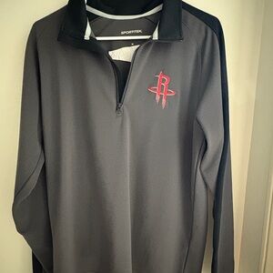 Houston Rockets Gray Quarter Zip Pullover